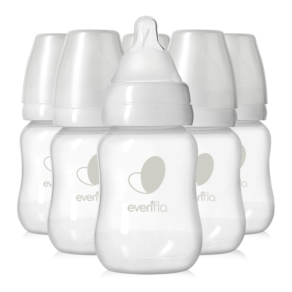 Evenflo Balance + Standard Neck Bpa-Free Plastic Baby Bottles - 4Oz, Clear, 6 Ct